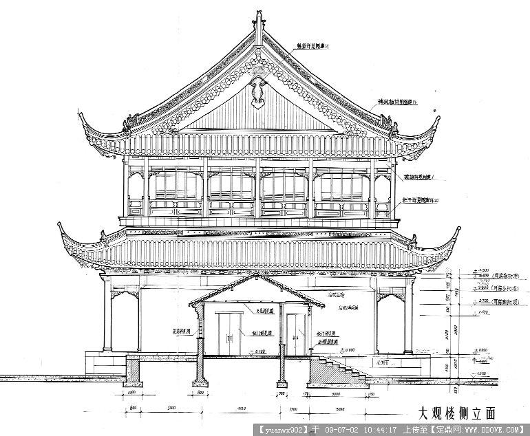 某大观楼古建图纸的下载地址,建筑施工图纸,中国古建