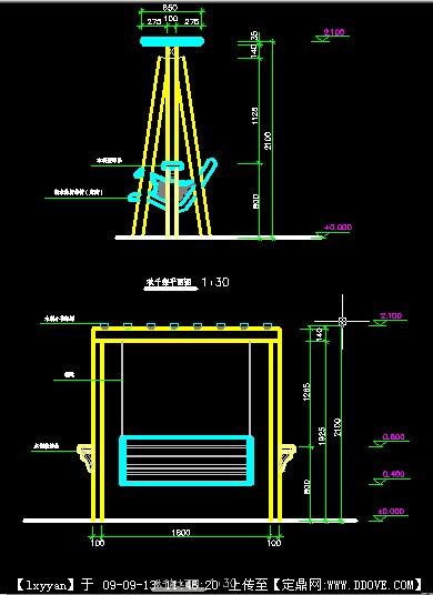 秋千架一cad施工详图