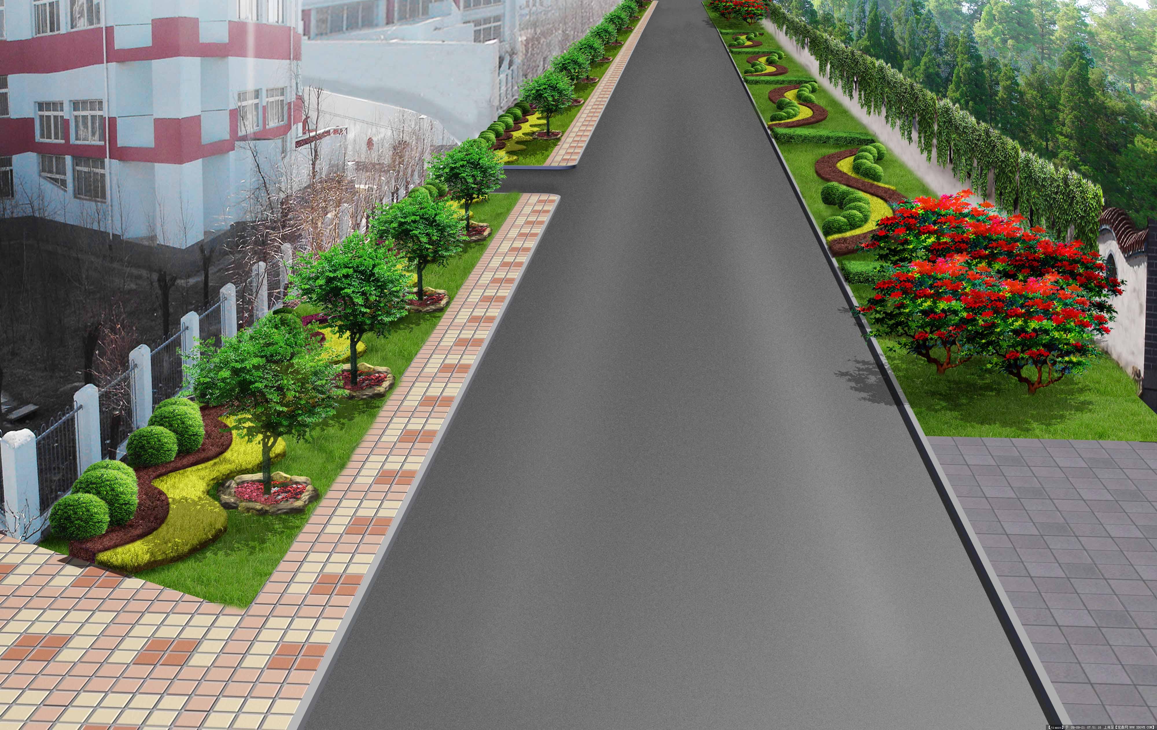 3D建模 建筑园林景观 效果图制作 道路 、规划-道路-猪八戒网