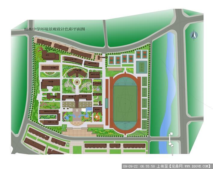 中学校园园林规划设计总平面图()