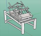 古代纺织机sketchup模型