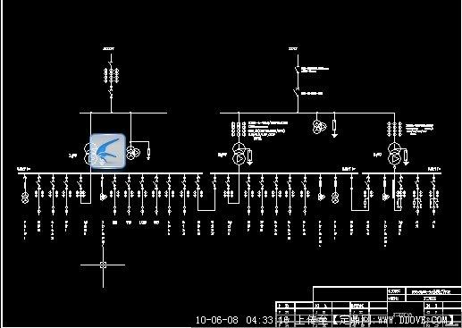 某变电所主接线图纸