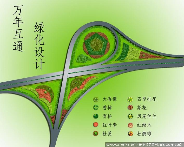 高速路互通立交桥绿化平面图()