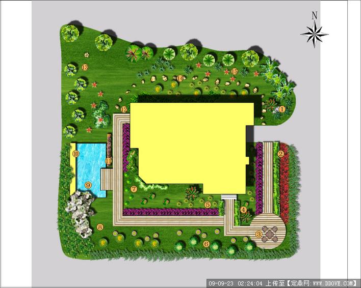别墅小庭院绿化改造设计方案()