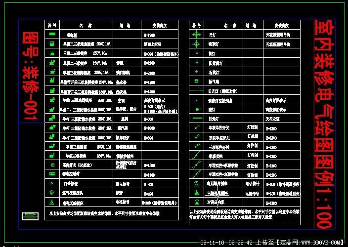 cad室内户型图图例图片