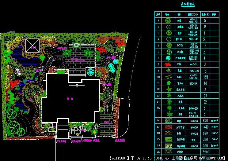 别墅庭院CAD平面图
