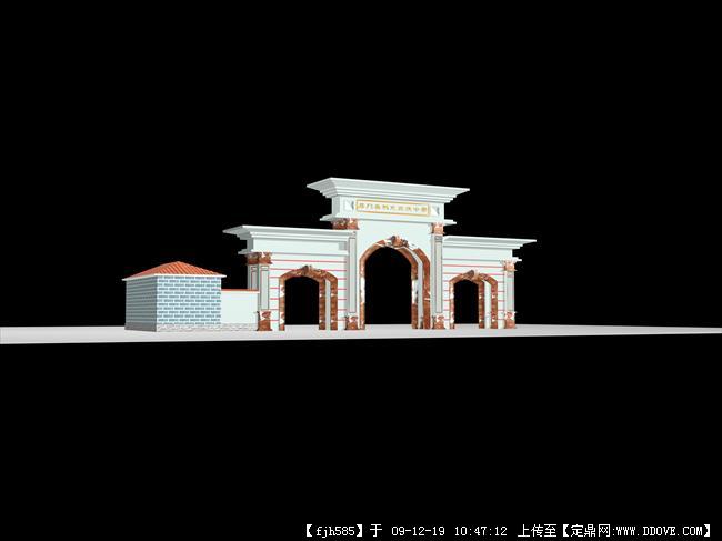 学校大门效果图1张