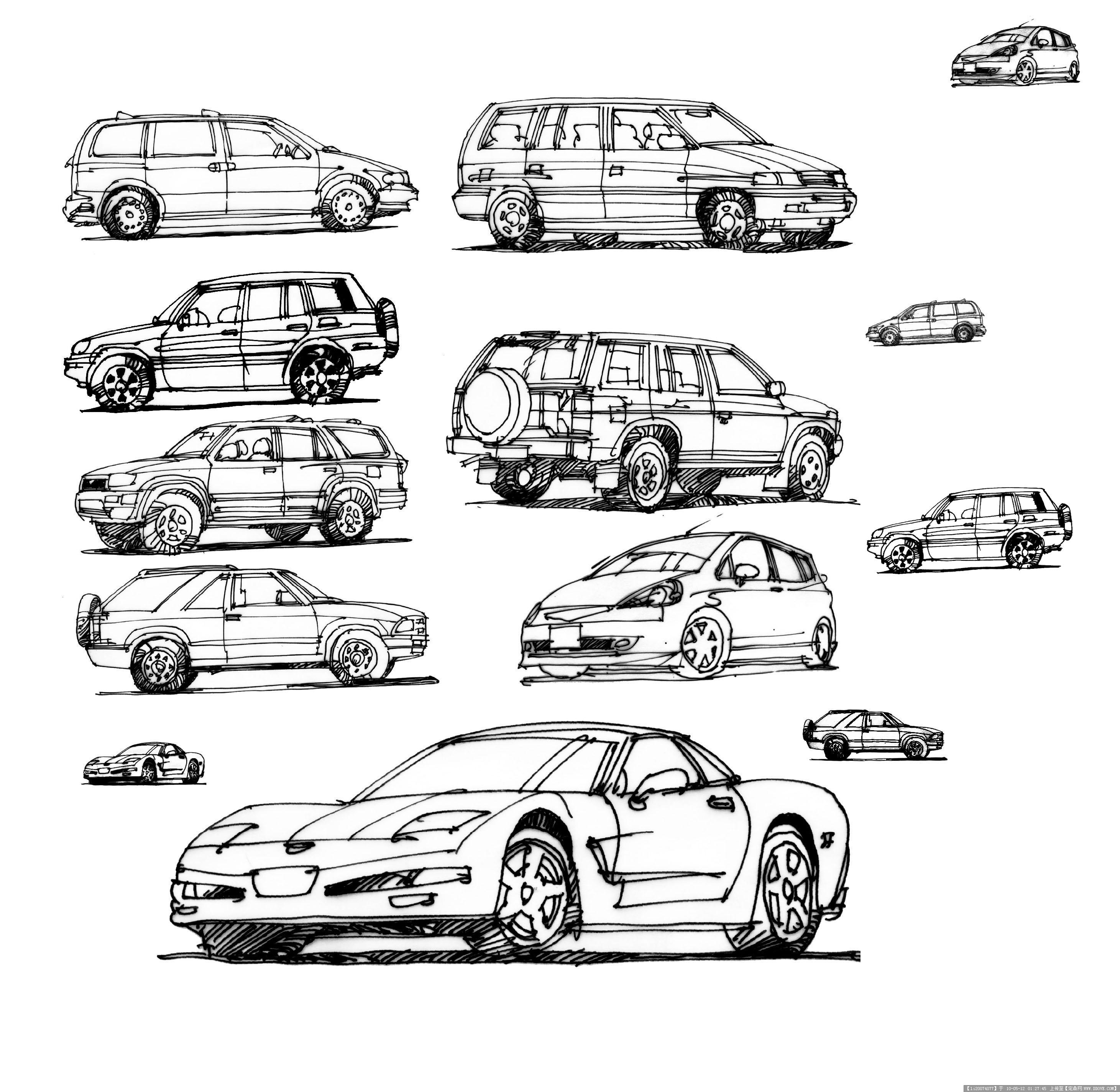 汽车绘画创作练习|插画|商业插画|只会画车的男孩 - 原创作品 - 站酷 (ZCOOL)