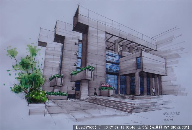 湖大建筑学院手绘效果图的图片浏览,建筑效 果