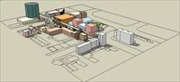 城市规划设计作业skp模型