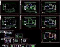 整套室内设计三室二厅CAD施工图详细案例