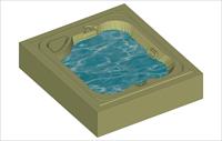 卫生洁具SU(草图大师)模型-浴池