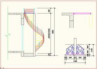 螺旋楼梯CAD施工图纸