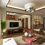 中式风格住宅客厅室内装饰效果图