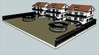 别墅建筑结构图纸Sketchup模型素材