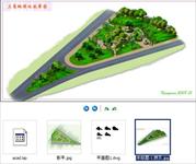 广西某县城入口三角地块景观绿化方案全套资料（施工图+效果图）