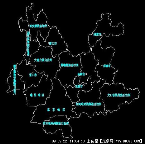 雲南省cad地圖