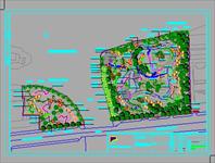 街头休闲公园景观设计方案CAD总图