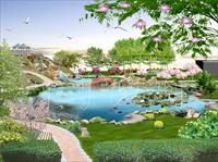 水景景观的游园设计效果