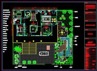 豪华私人别墅庭院建筑景观设计方案CAD施工详图