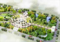 公园休闲广场景观设计方案鸟瞰效果图
