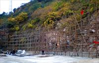 钢筋混凝土结构生态景观护坡工程--施工现场照片