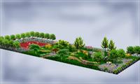 休闲小广场游园景观设计鸟瞰效果图