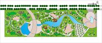 街道小游园景观绿化设计方案平面效果图