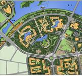 张家界的城市滨水景观空间方案总体规划图纸