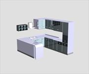三个厨房的3DMAX模型