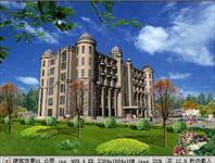 哈尔滨工业大学别墅区景观设计效果图资料