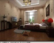 中式卧室室内装饰3DMAX模型＋材质贴图