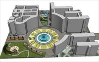 一套完整的喷泉广场景观（包括CAD SketchUp）