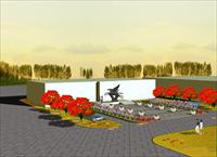景观广场3D模型文件与效果图