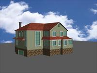 简单的欧式别墅3d模型