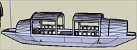 乌篷船sketchup模型